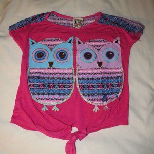 Dream Girl Pink Owl Crop top
